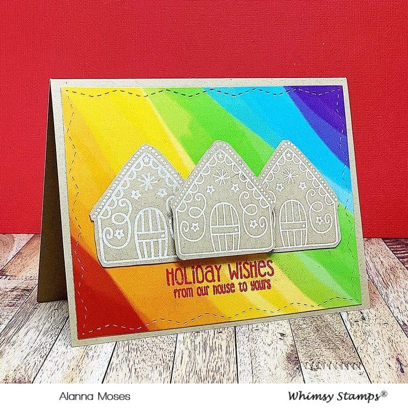 Gingerbread Greetings Clear Stamps - Whimsy Stamps