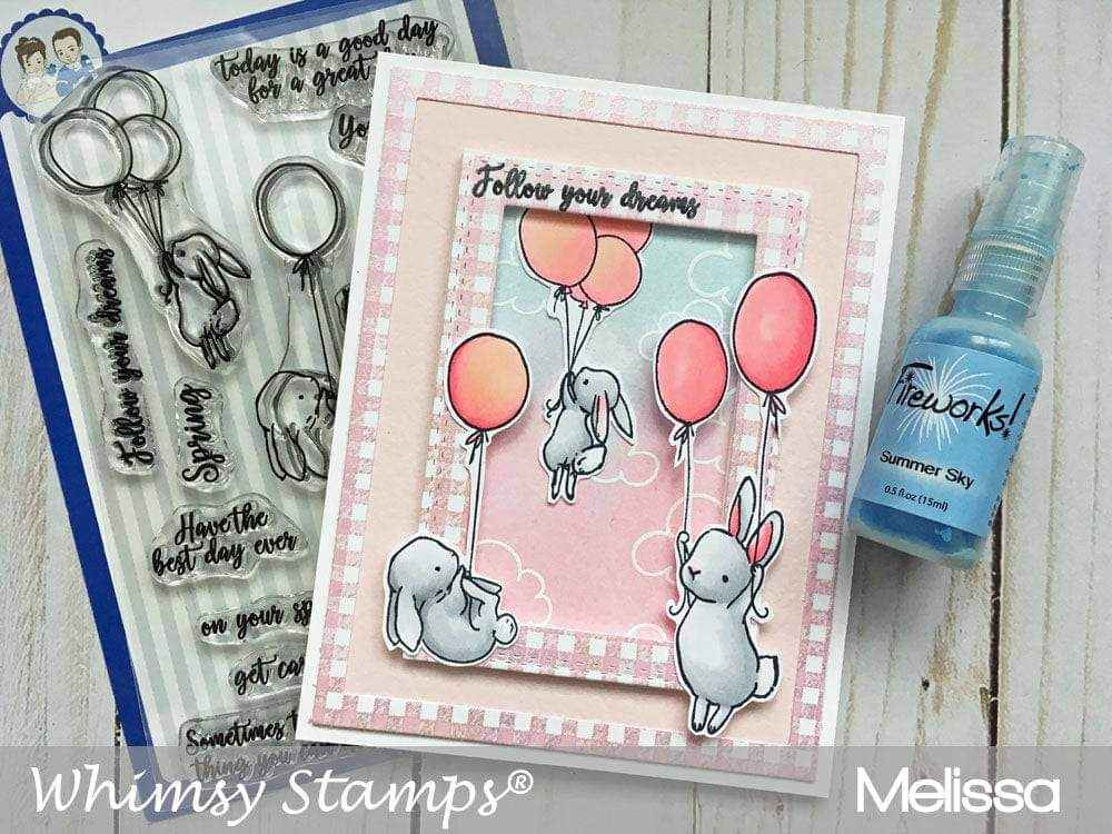 Gingham Background Rubber Cling Stamp