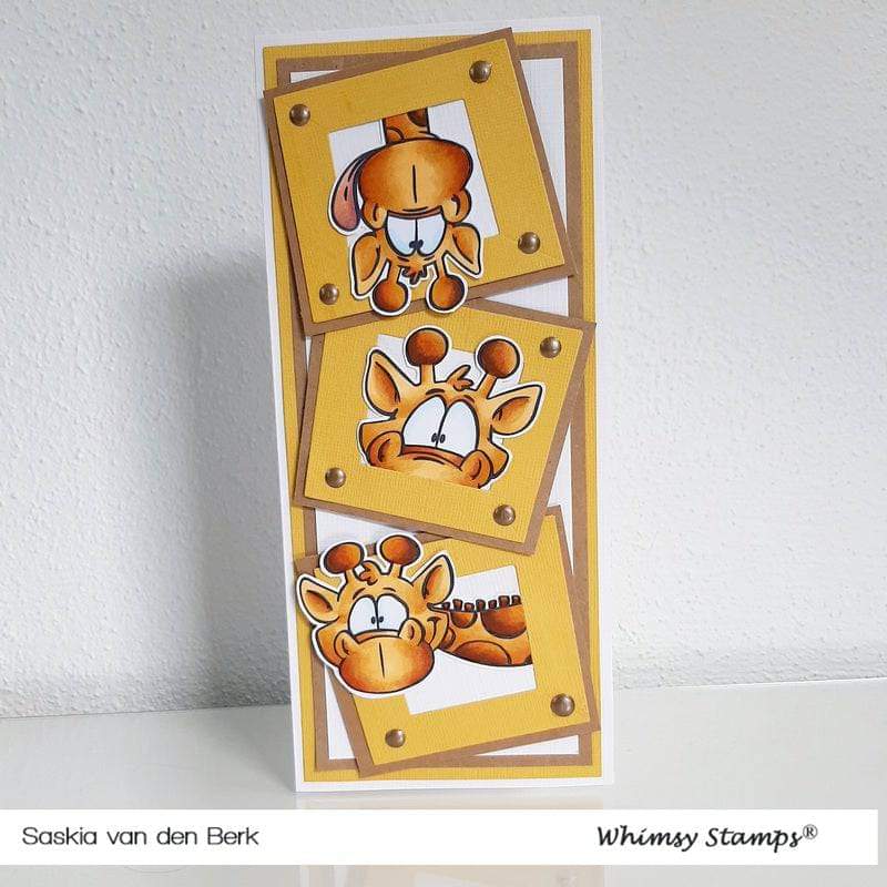 Giraffes Peeking Clear Stamps - Whimsy Stamps