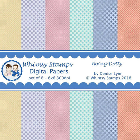 Going Dotty Papers - Digital Papers - Whimsy Stamps