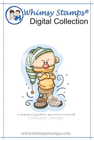 Gruffy Little Gnome - Digital Stamp - Whimsy Stamps