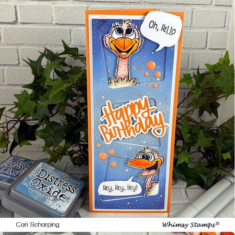 Hey Ostrich Clear Stamps - Whimsy Stamps