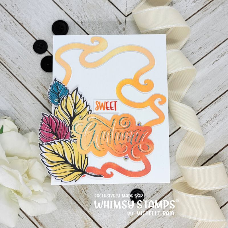 **NEW Autumn Layered Leaves Clear Stamps - Whimsy Stamps
