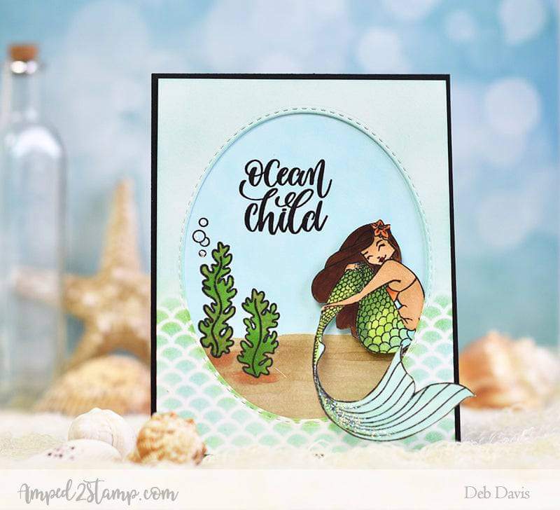 Mermaid Scales Stencil - Whimsy Stamps