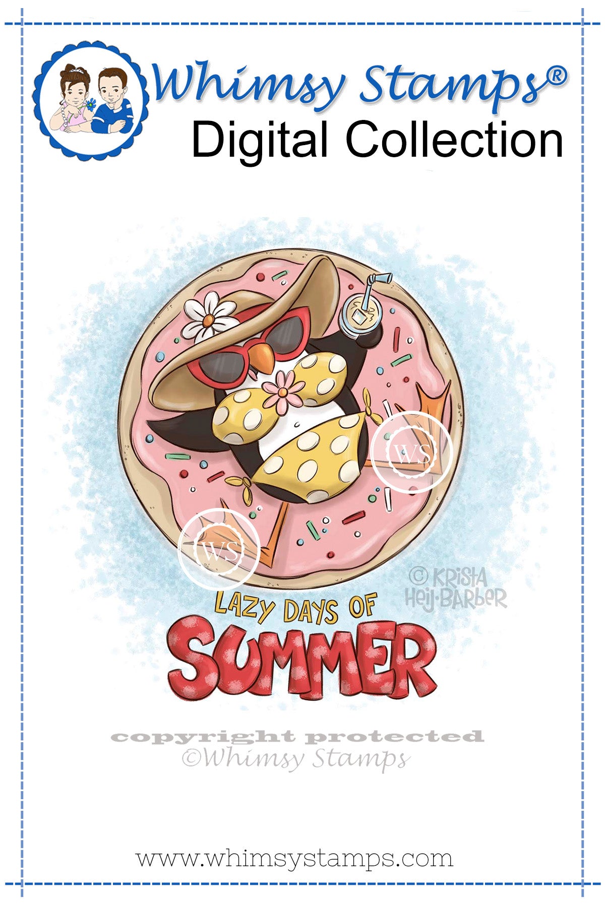 Lazy Days of Summer - Digital Stamp - Whimsy Stamps