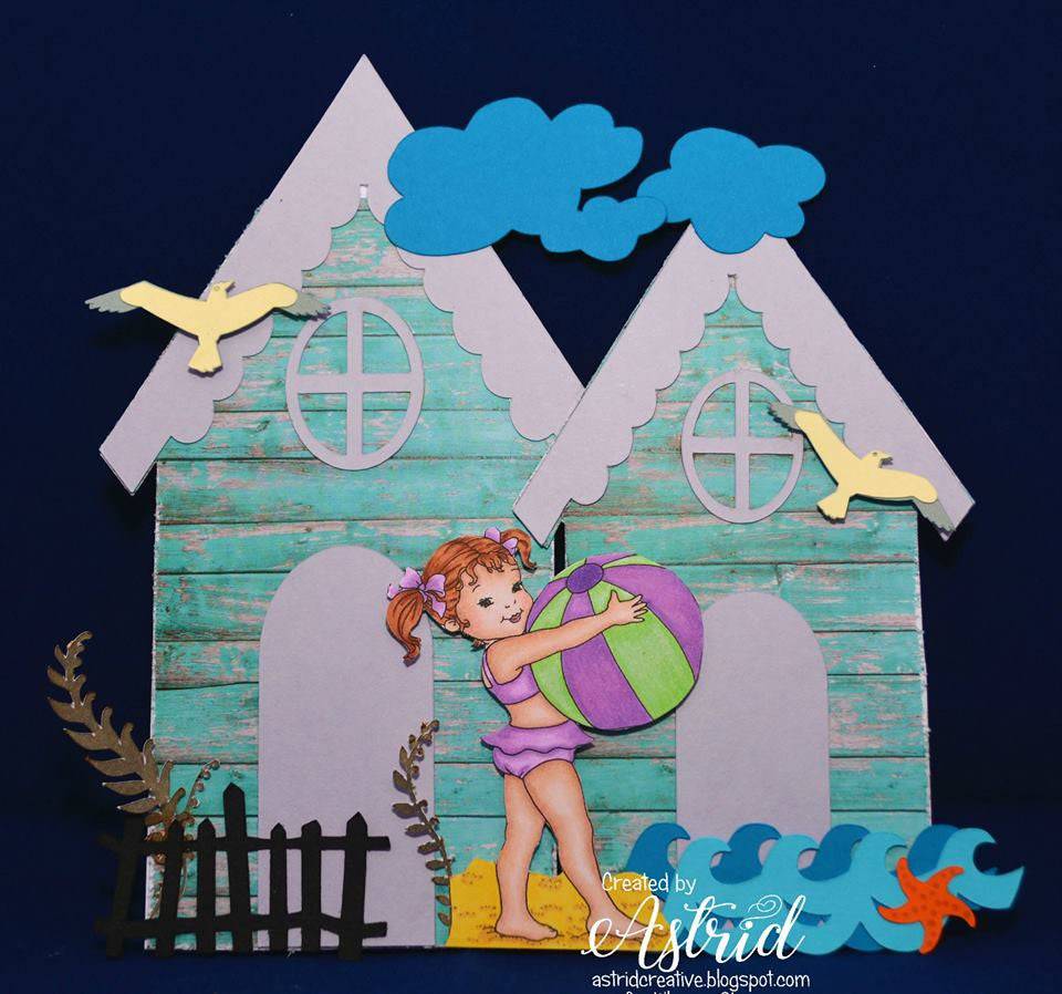 Lexi's Beach Ball - Digital Stamp - Whimsy Stamps