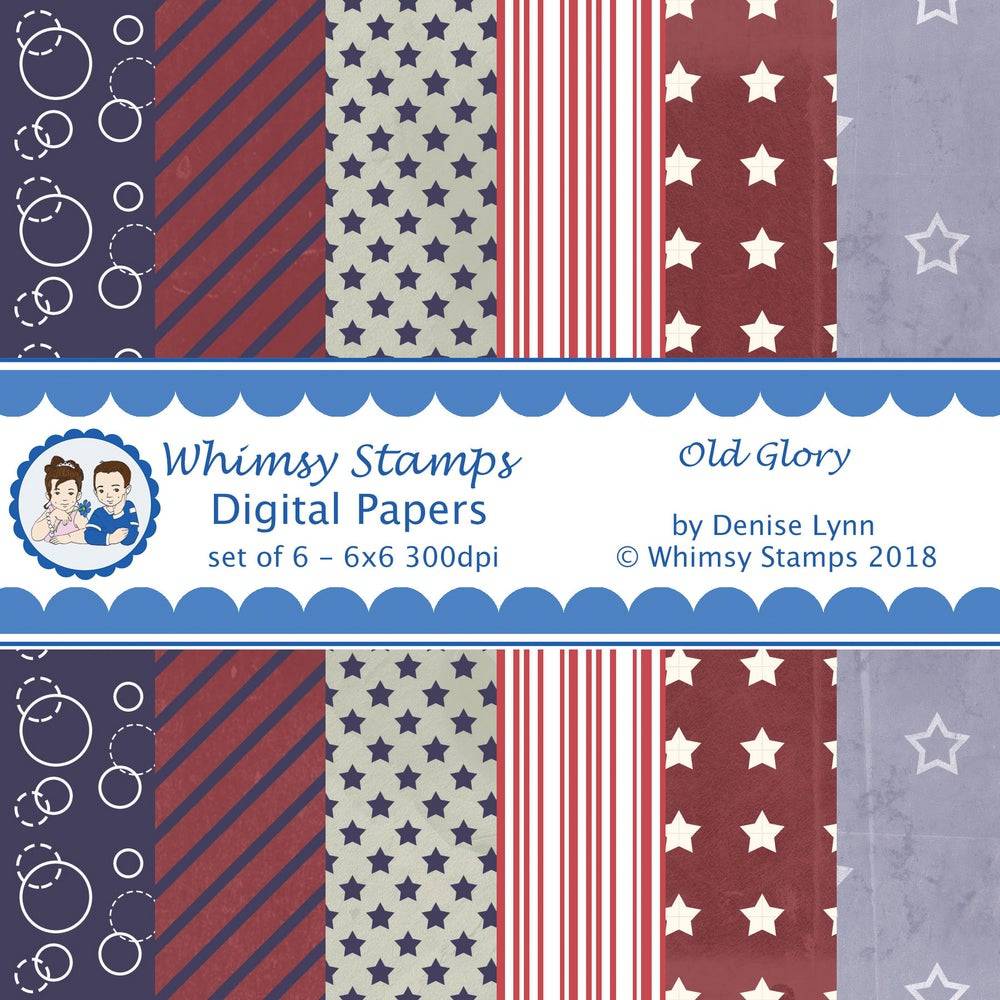 Old Glory Papers - Digital Papers - Whimsy Stamps