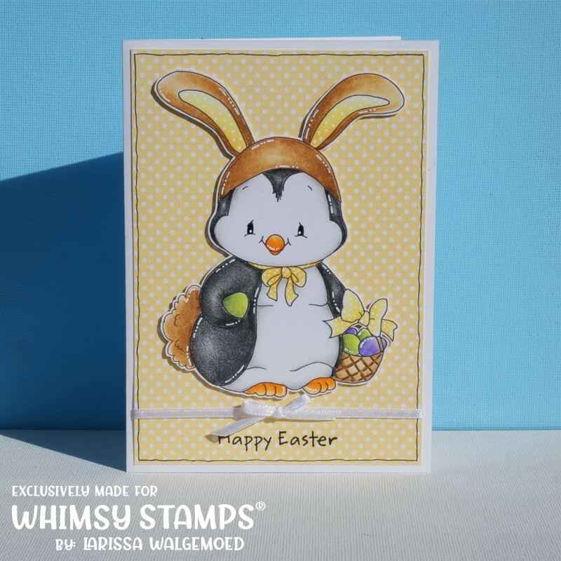 Penguin Easter Bunny - Digital Stamp