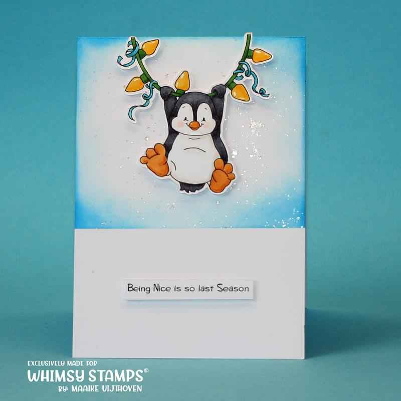 Penguin Light Me Up - Digital Stamp