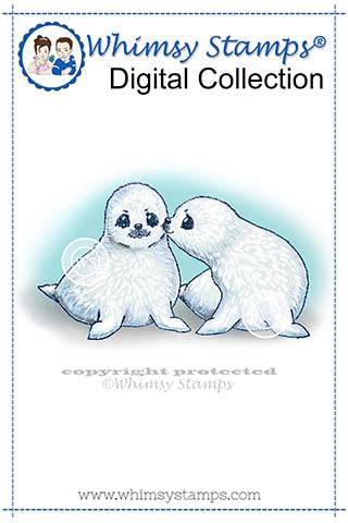 Sealed With A Kiss - Digital Stamp - Whimsy Stamps