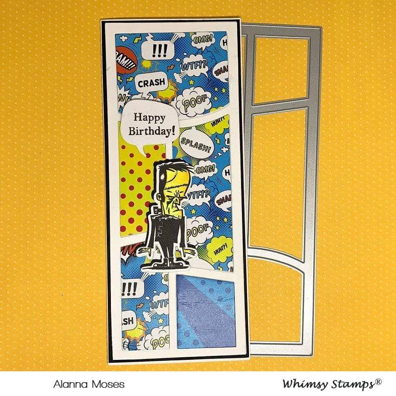 Slimline Wonky Window 1 Die - Whimsy Stamps