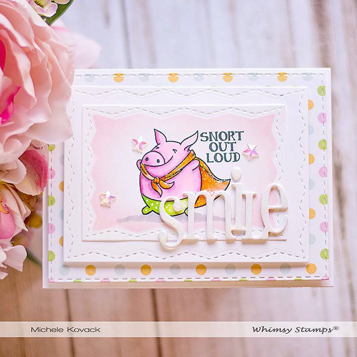 Zig Zag Stitched Rectangles Die Set - Whimsy Stamps