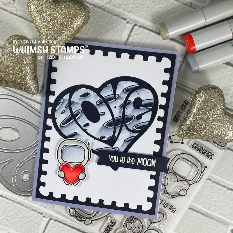 **NEW Space Moonies Clear Stamps - Whimsy Stamps