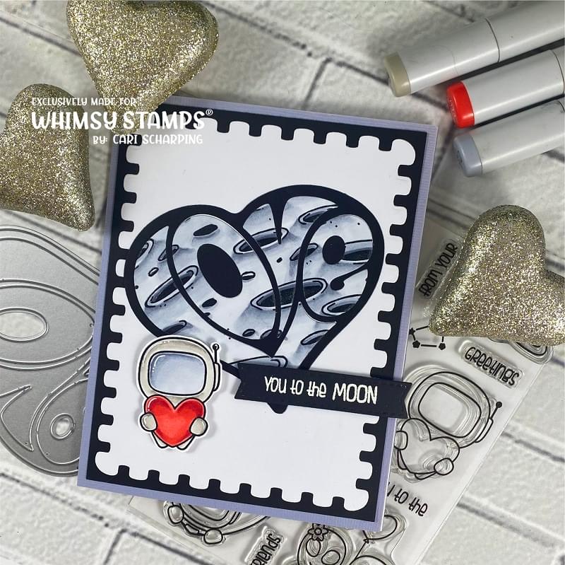 **NEW Space Moonies Clear Stamps - Whimsy Stamps