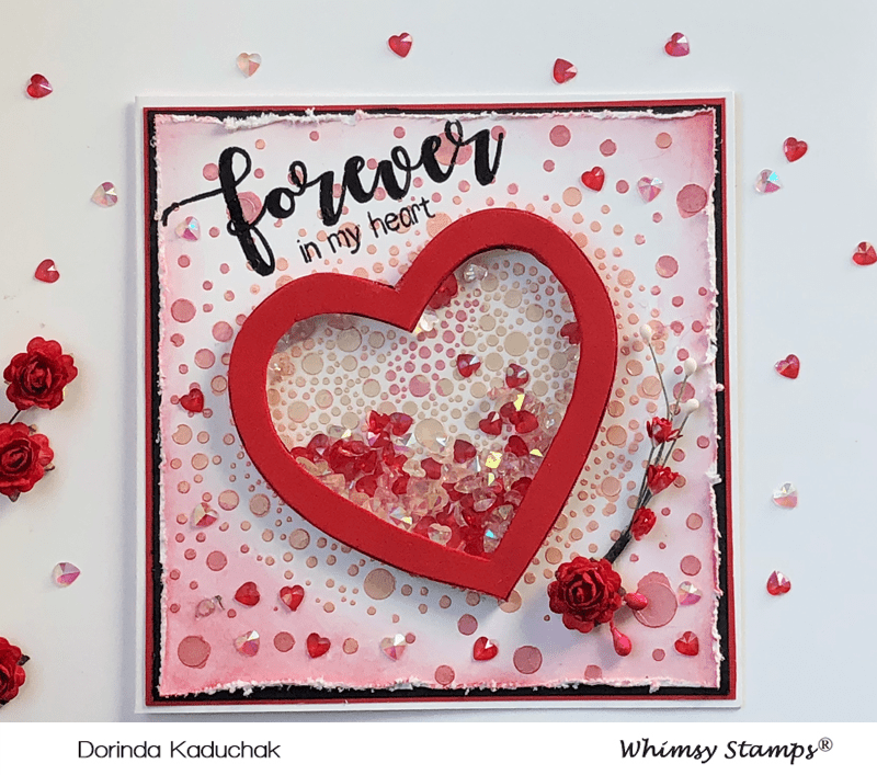 Speckled Heart Stencil - Whimsy Stamps