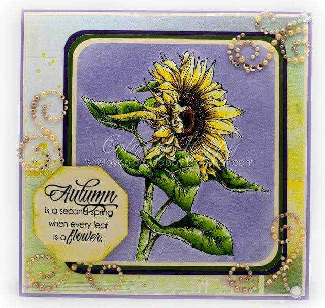 Sunflower Rubber Cling Stamp