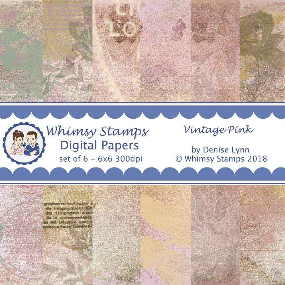 Vintage Pink Papers - Digital Papers
