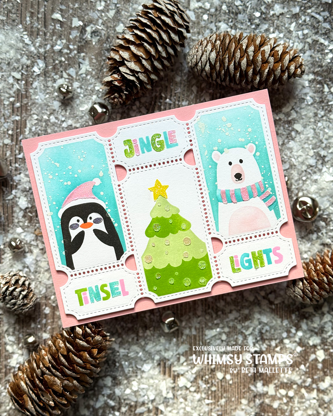 *NEW Terrific Tickets Christmas Layering Stencil - Whimsy Stamps