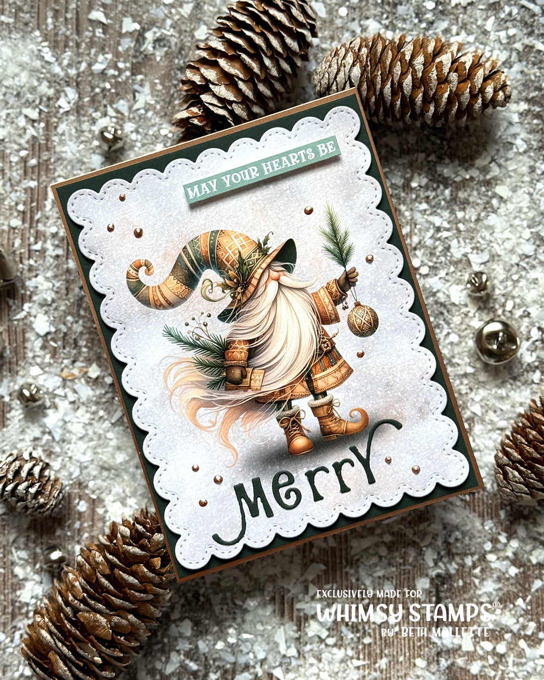 *NEW Quick Card Fronts - Woodland Santa 2 - Whimsy Stamps