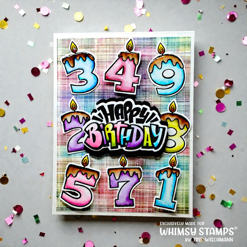 *NEW Candle Numbers Clear Stamps - Whimsy Stamps