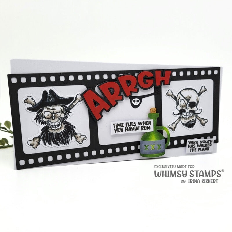 **NEW Arrgh Word and Shadow Die Set - Whimsy Stamps