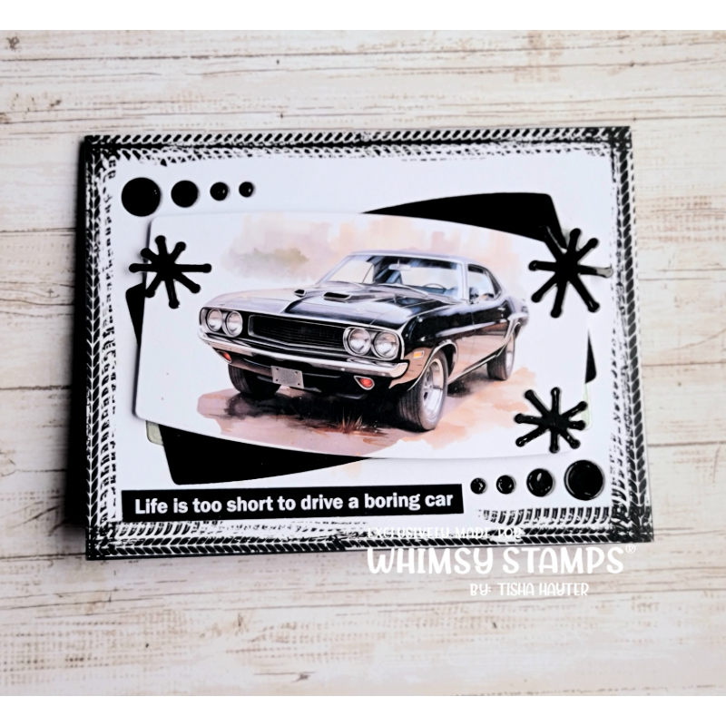 **NEW Quick Card Fronts - Classic Cars - Whimsy Stamps