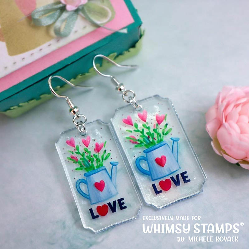 Planted Hearts Layering Stencil - Whimsy Stamps
