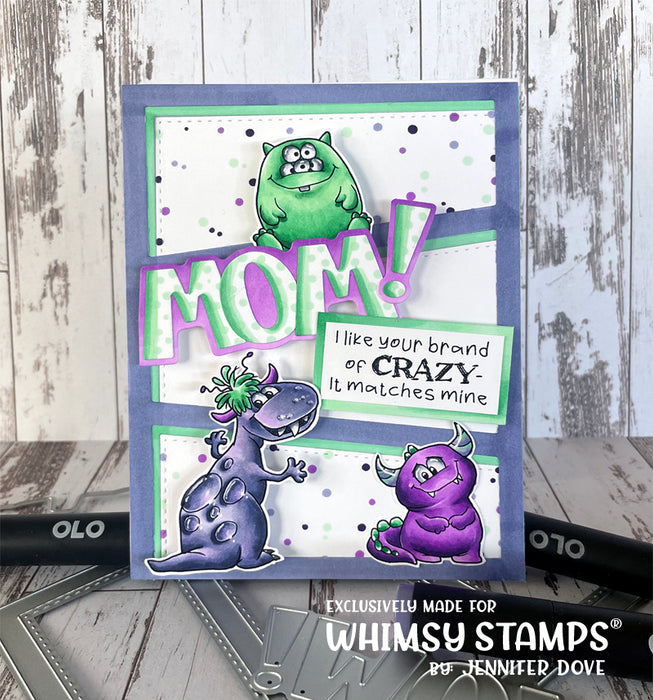 **NEW Wowzers Word and Shadow Die Set - Whimsy Stamps