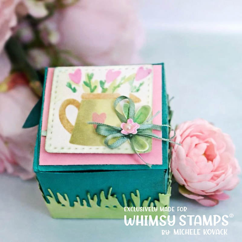 Planted Hearts Layering Stencil - Whimsy Stamps