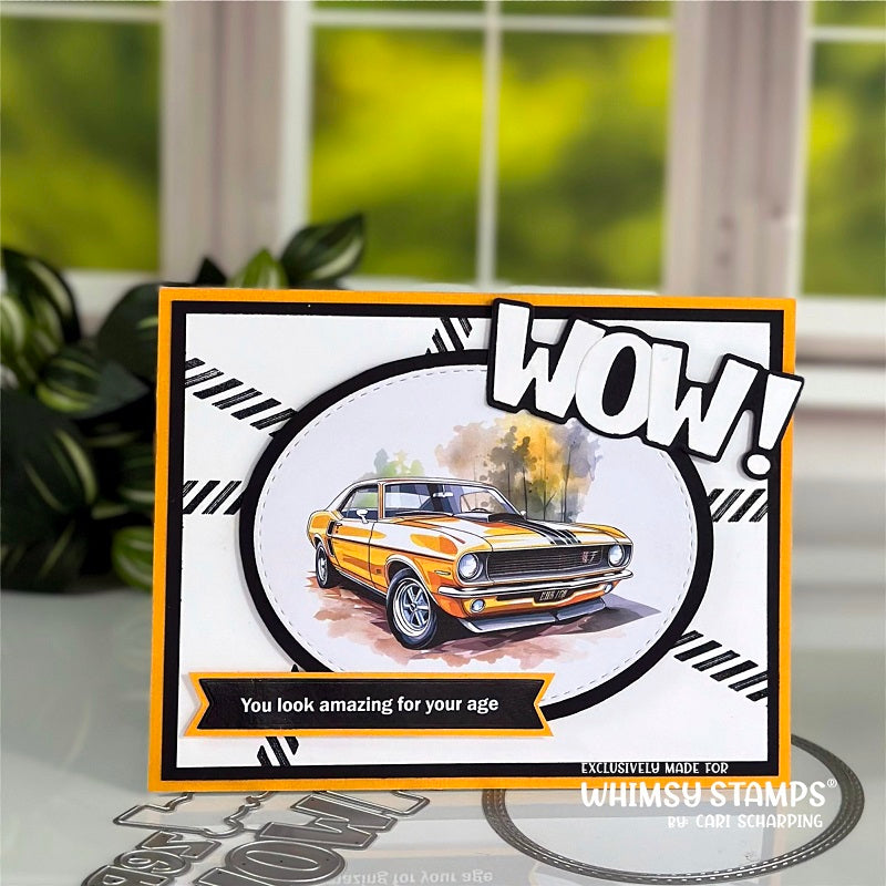 **NEW Quick Card Fronts - Classic Cars - Whimsy Stamps