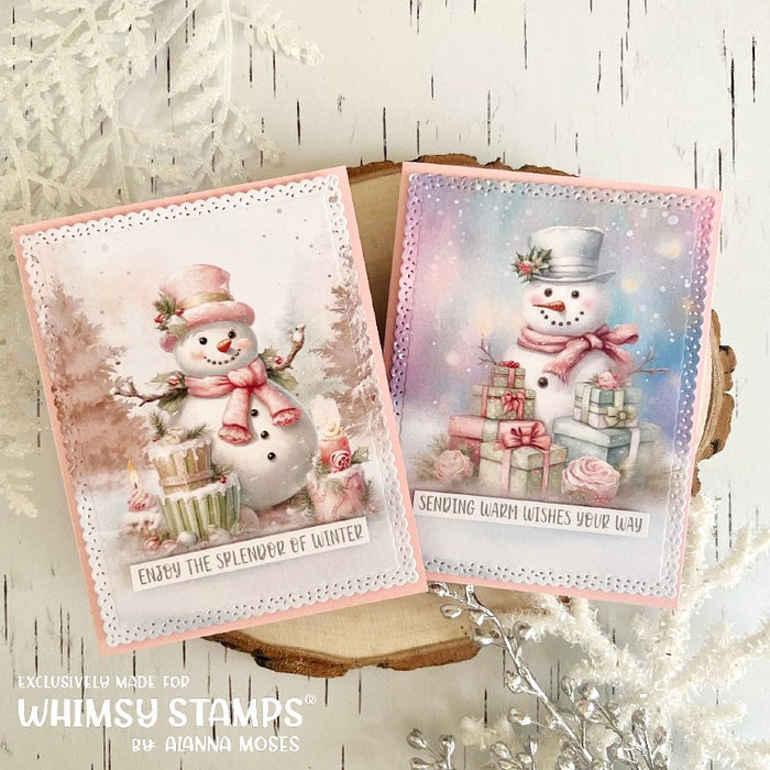 **NEW Quick Card Fronts - A2 Snowball Friends - Whimsy Stamps
