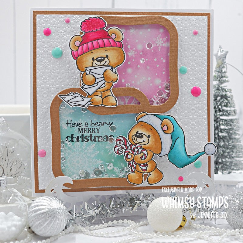 **NEW Teddy Bear Christmas Sweets Clear Stamps - Whimsy Stamps