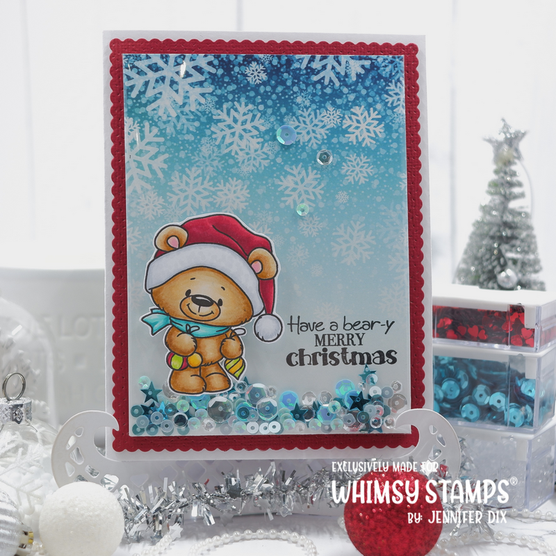 **NEW Teddy Bear Christmas Eve Clear Stamps - Whimsy Stamps