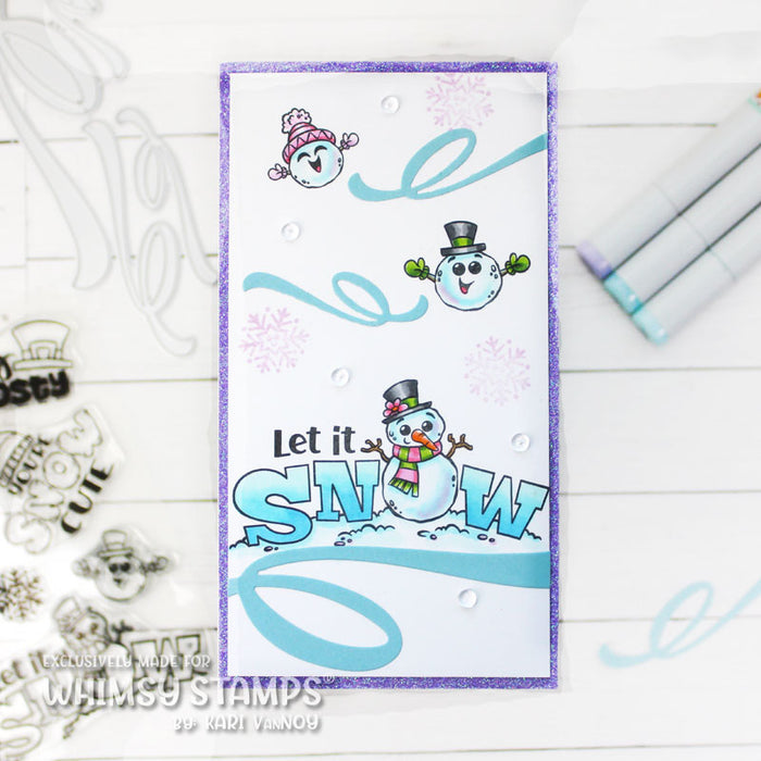 **NEW Let it Snow Snowmen Clear Stamps - Whimsy Stamps