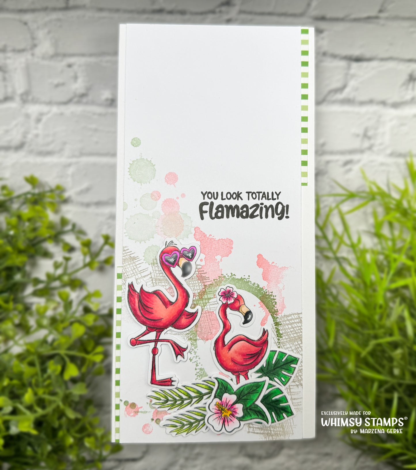 **NEW Flamingo Summer Outlines Die Set - Whimsy Stamps