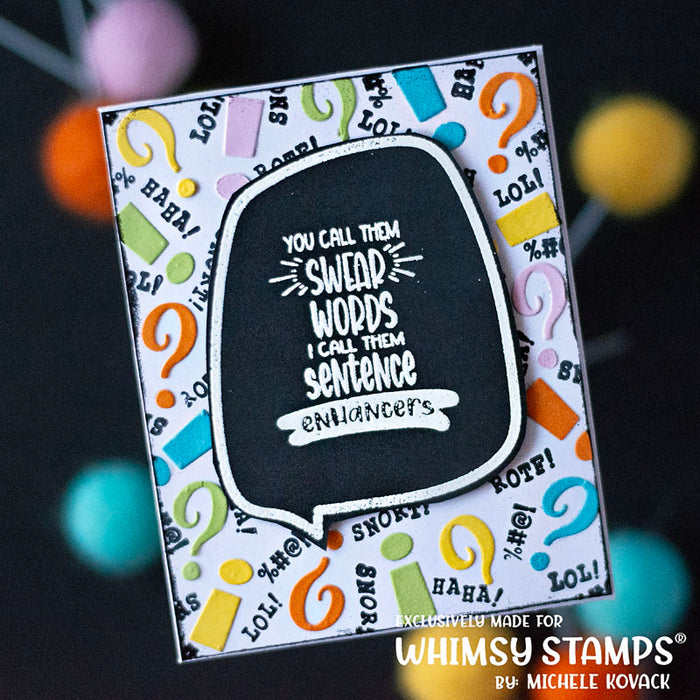 **NEW Random Funny Swear Words Clear Stamps - Whimsy Stamps