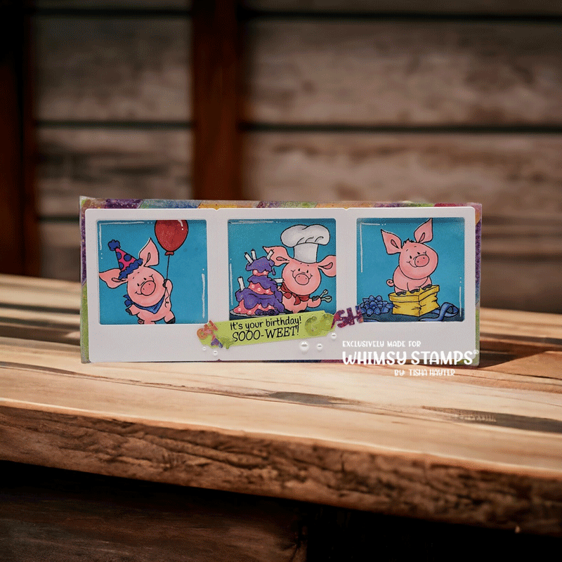 **NEW Piggies Crushed It Clear Stamps - Whimsy Stamps