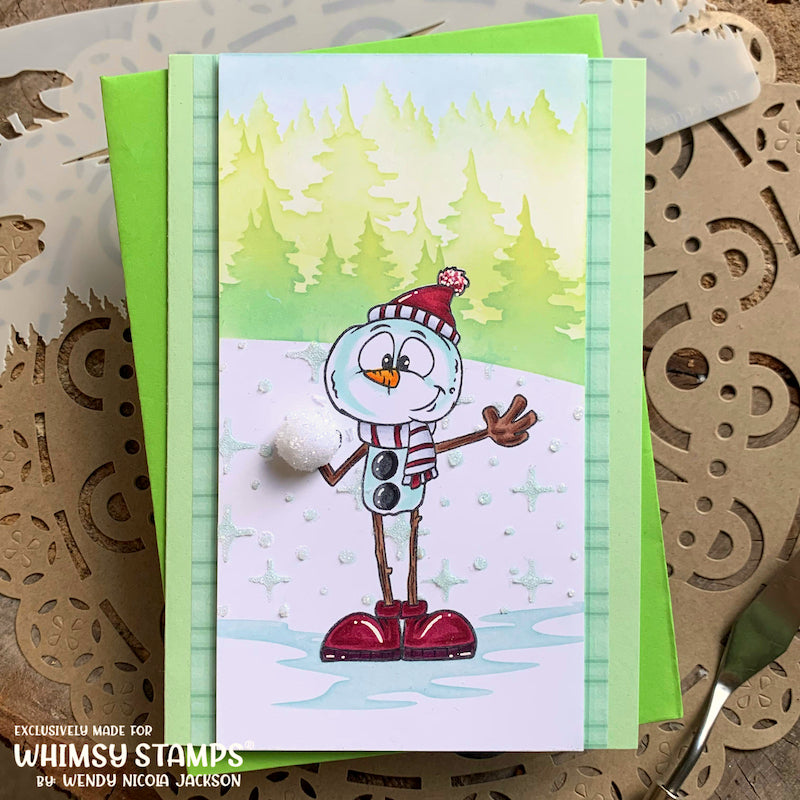 **NEW Snowman Clear Stamps - Whimsy Stamps