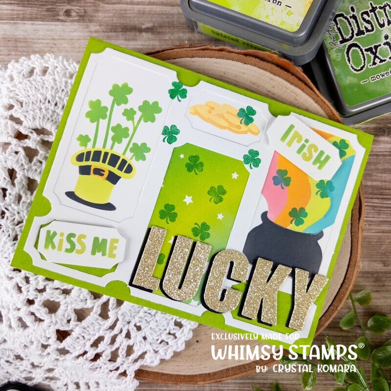 *NEW Terrific Tickets St. Patrick's Day Layering Stencil - Whimsy Stamps