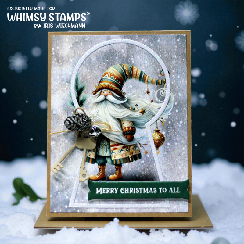 *NEW Quick Card Fronts - Woodland Santa 1 - Whimsy Stamps