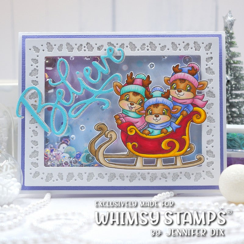 *NEW Ho Ho Ho Deer Clear Stamps - Whimsy Stamps