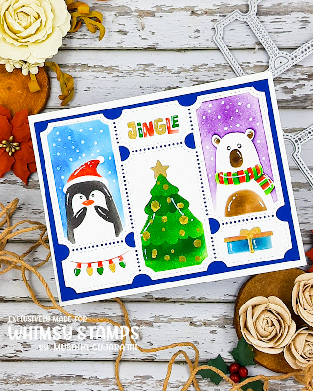 *NEW Terrific Tickets Christmas Layering Stencil - Whimsy Stamps