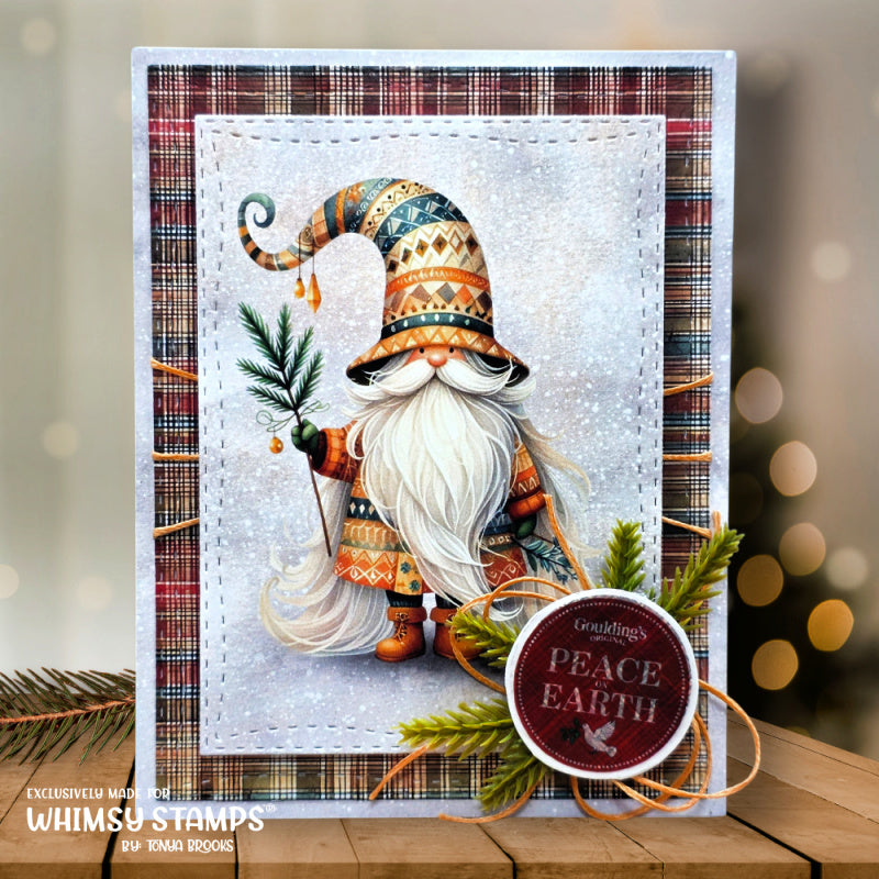 *NEW Quick Card Fronts - Woodland Santa 2 - Whimsy Stamps