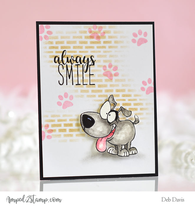 Caution Dog Slobber Clear Stamps - Whimsy Stamps