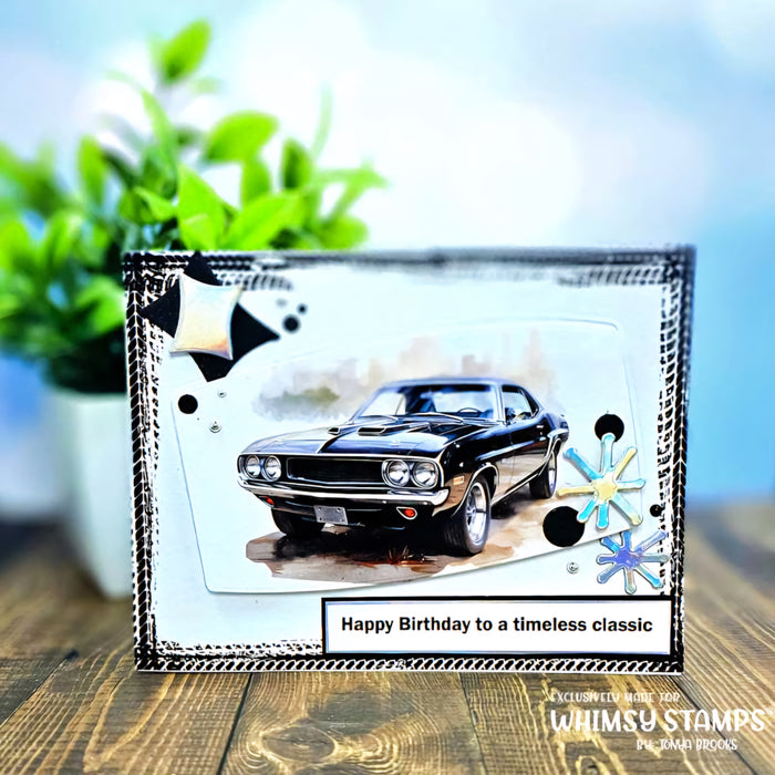 **NEW Quick Card Fronts - Classic Cars - Whimsy Stamps