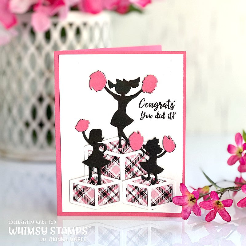 **NEW Cheerleaders Die Set - Whimsy Stamps