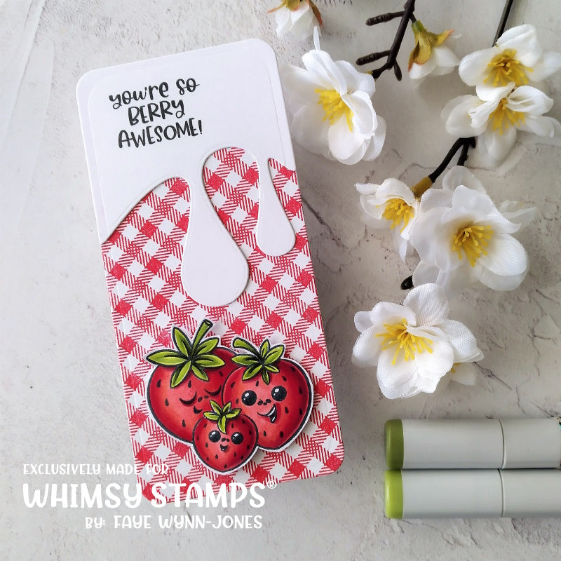 **NEW Sweet Strawberries Clear Stamps - Whimsy Stamps