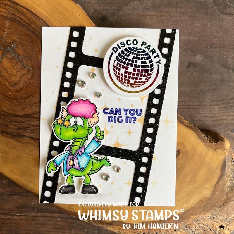 Disco Dude Dudley Clear Stamp and Outline Die