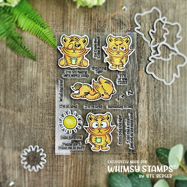 **NEW Tabby Tigers Too Outline Die Set - Whimsy Stamps