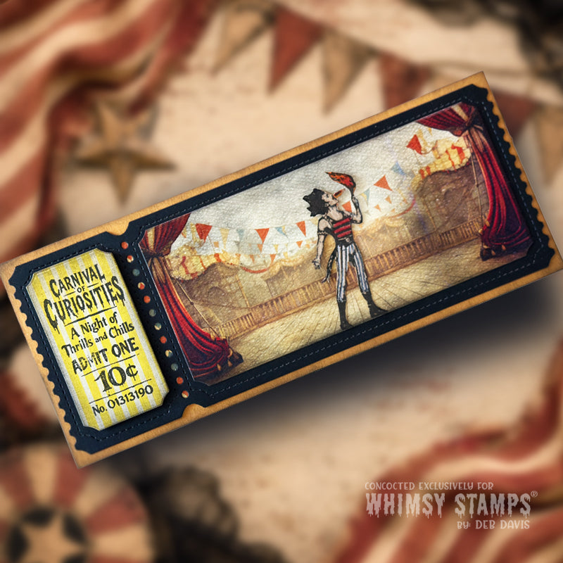 Creepy Carnival Midway Tickets Clear Stamps